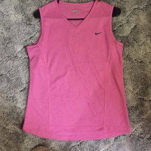 Nike dry fit tank. Pink/mauve in color size large